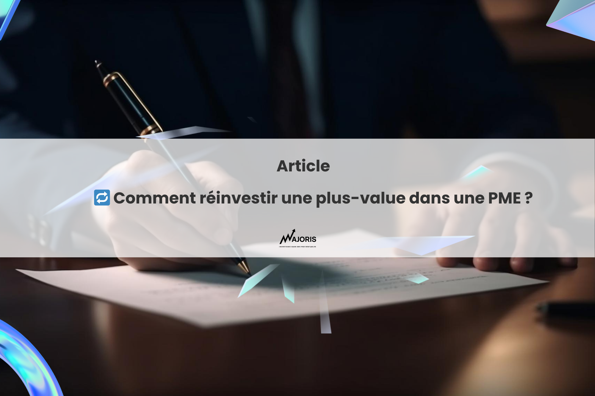 🔁 Comment réinvestir une plus-value dans une PME ?